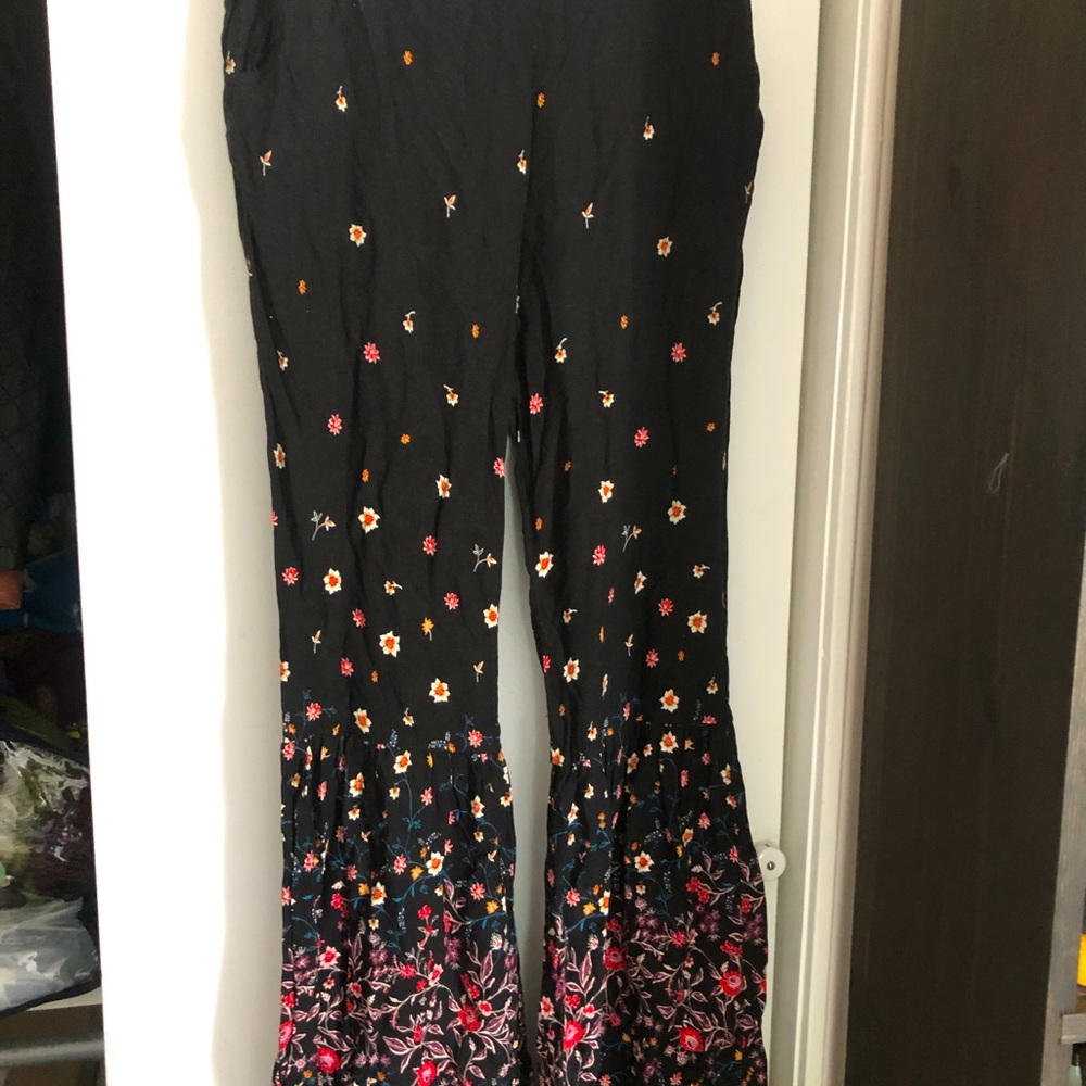 Bell Bottom Floral Pants